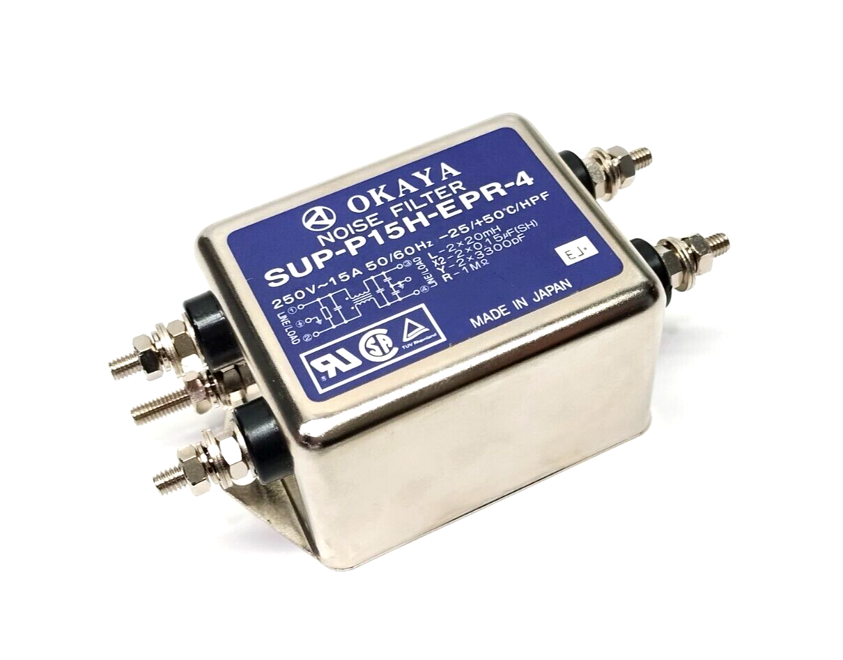 Okaya SUP-P15H-EPR-4 Noise Filter 250V 15A - Maverick Industrial Sales