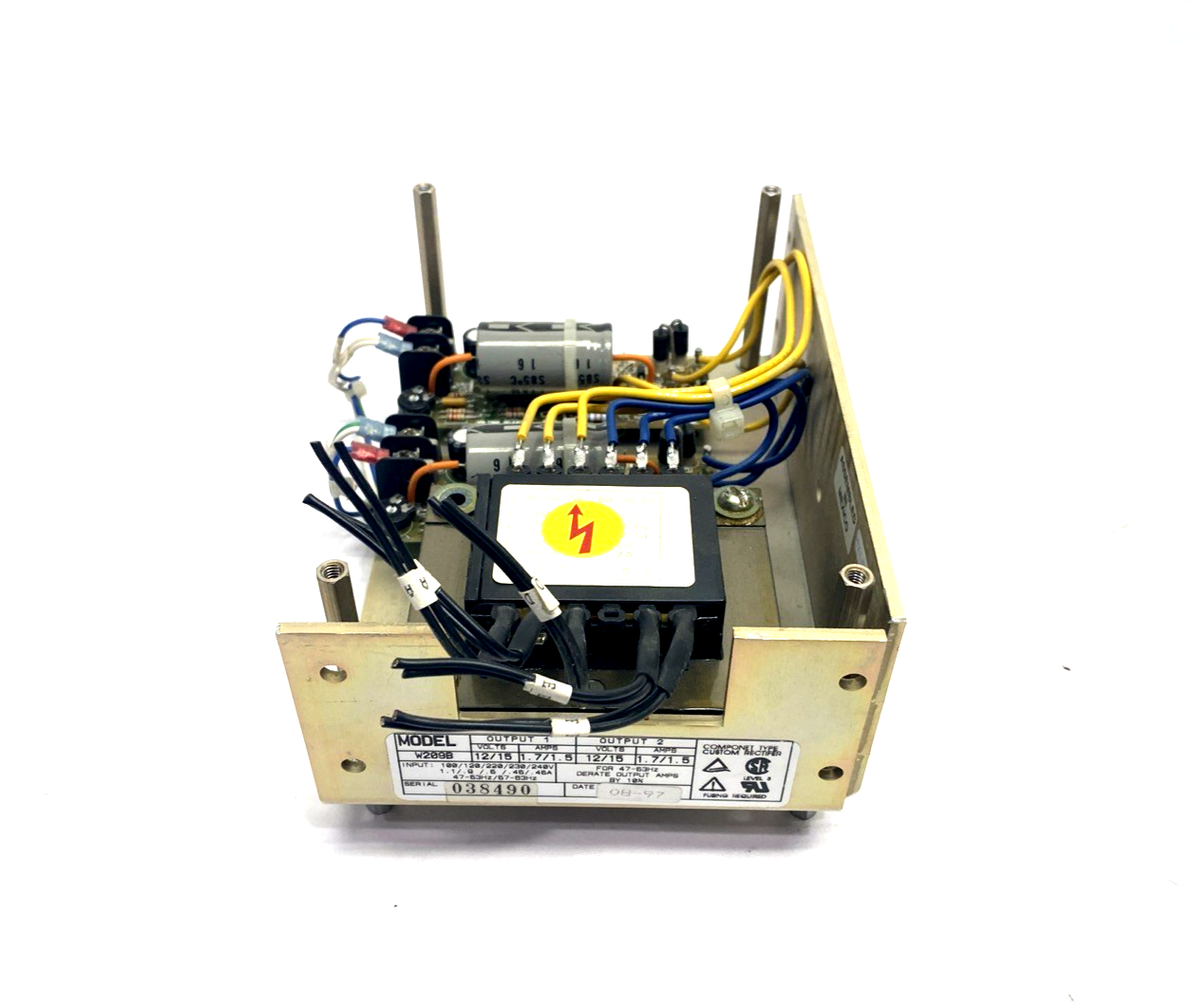 Deltron W209B Power Supply 100-240VAC In, 12/15V 1.7/1.5A Dual Out NO COVER - Maverick Industrial Sales