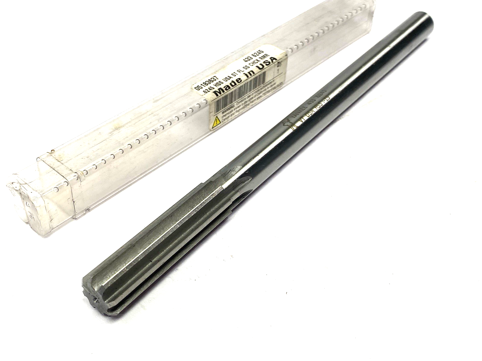 Yankee Reamer 433-0.6245 Chucking Reamer: 0.6245", 9" OAL, 2-1/4" Flute Length - Maverick Industrial Sales