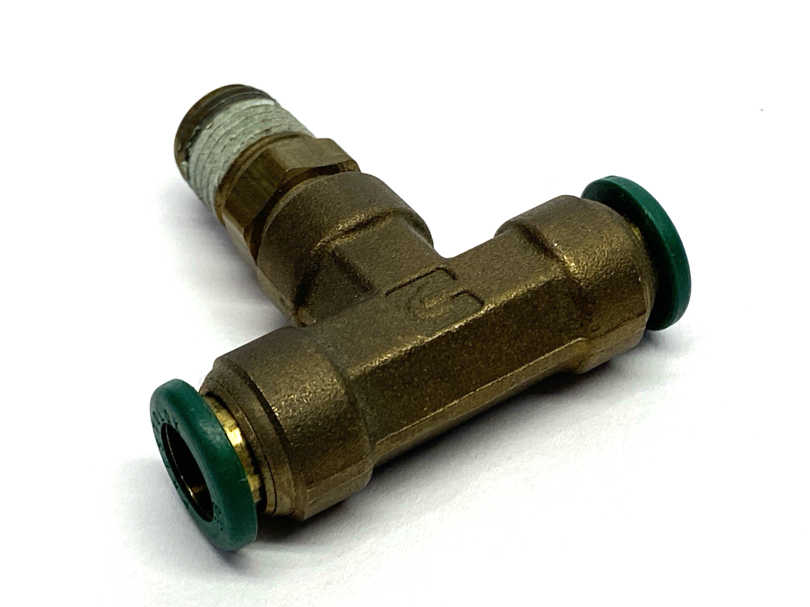 Parker 172PTC-6-4 Prestolok Branch Tee Swivel 3/8" w/ 1/4" Male NPT - Maverick Industrial Sales