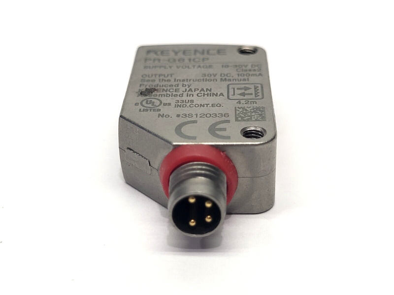 Keyence PR-G61CP Photoelectric Sensor Square Retro-Reflective M8 Connector - Maverick Industrial Sales