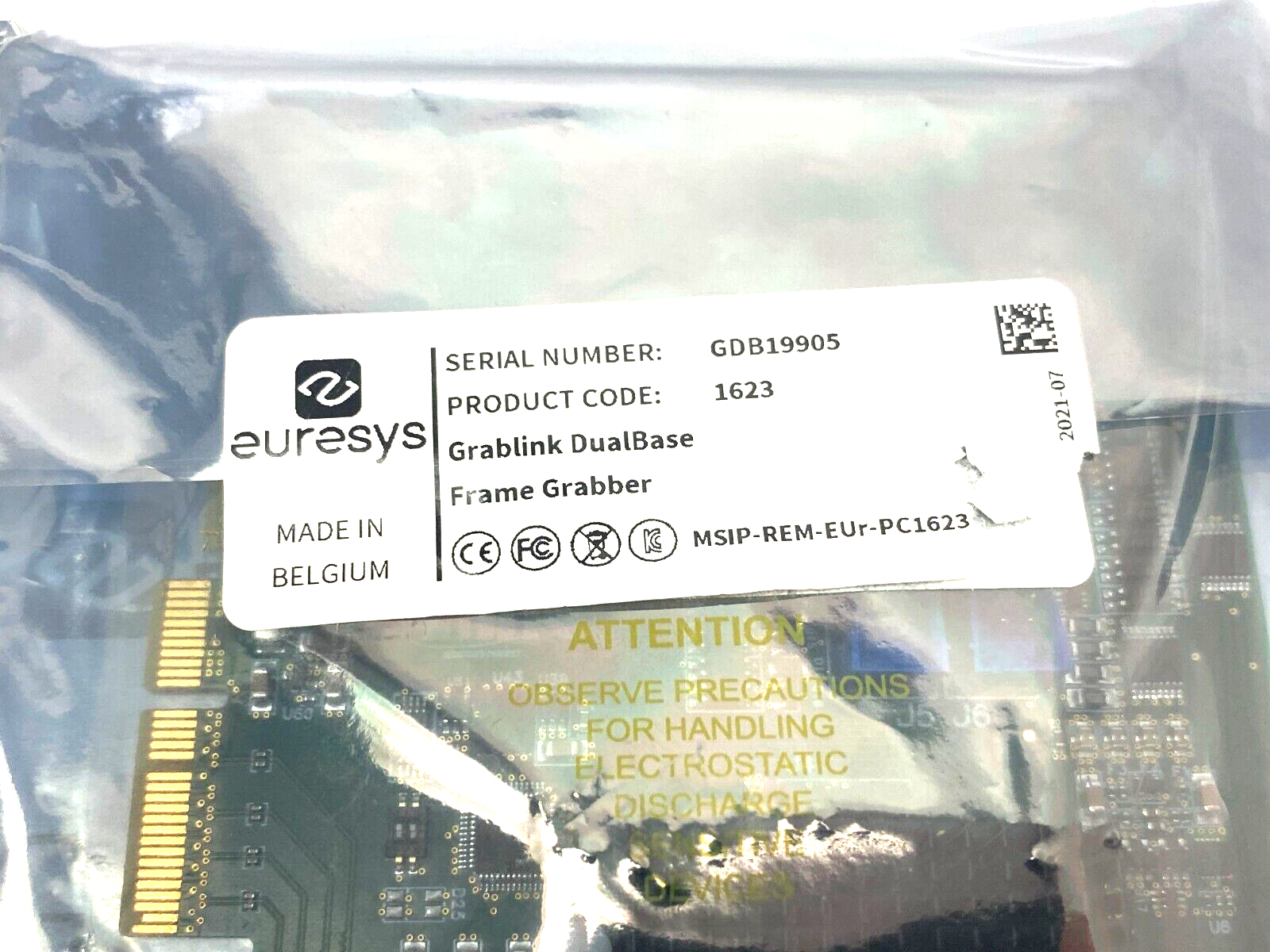 Euresys MSIP-REM-EUr-PC1623 Grablink Dualbase Frame Grabber PCI Card - Maverick Industrial Sales