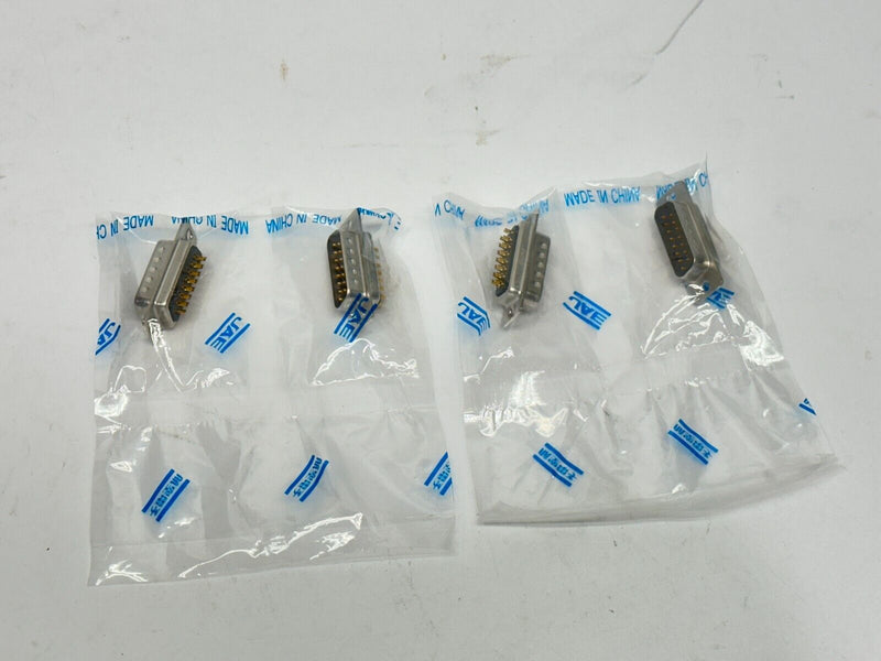 JAE DA-15P-NR D-Sub Connector 15-Position Male LOT OF 4 - Maverick Industrial Sales