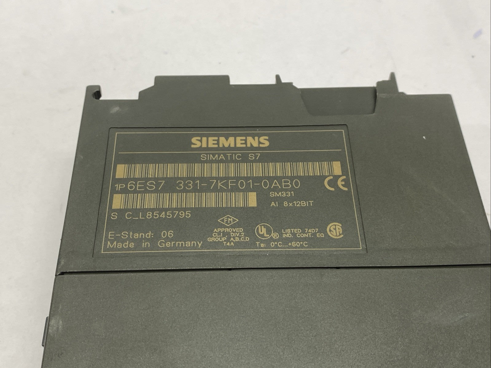 Siemens 6ES7331-7KF01-0AB0 Simatic S7 Analog Input Module SM331 NO COVER - Maverick Industrial Sales