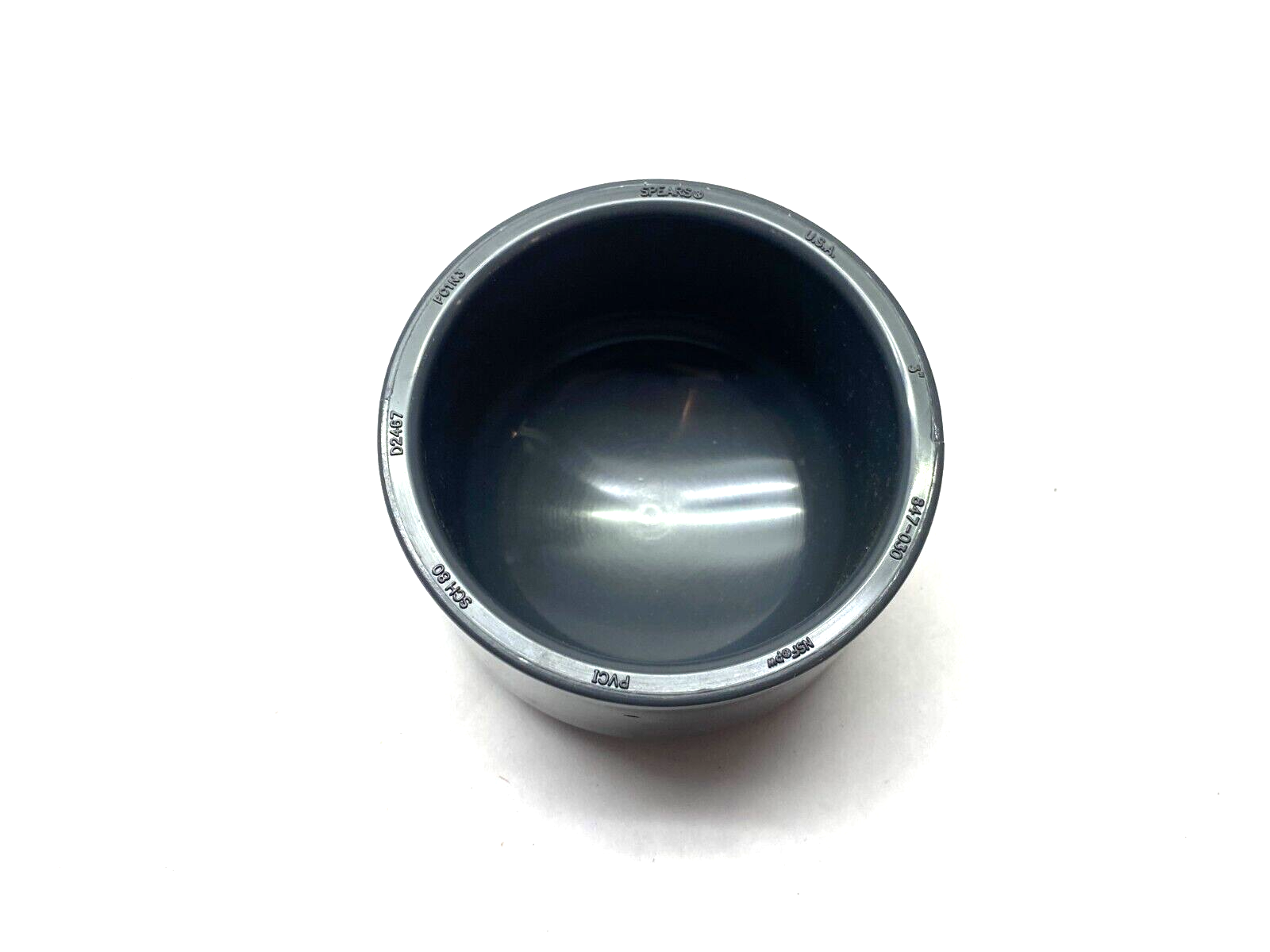 Spears 847-030 Round PVC Cap Socket Plug 3" SCH80 Gray - Maverick Industrial Sales