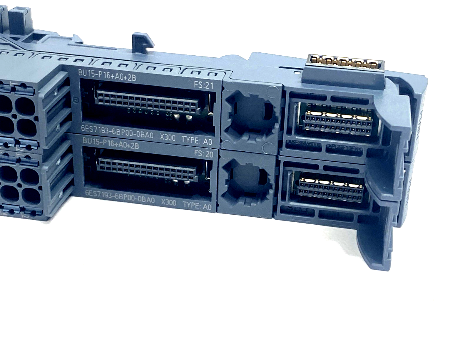 Siemens 6ES7193-6BP00-0BA0 BaseUnit BU15-P16+A0+2B, BU Type A0 LOT OF 2 - Maverick Industrial Sales