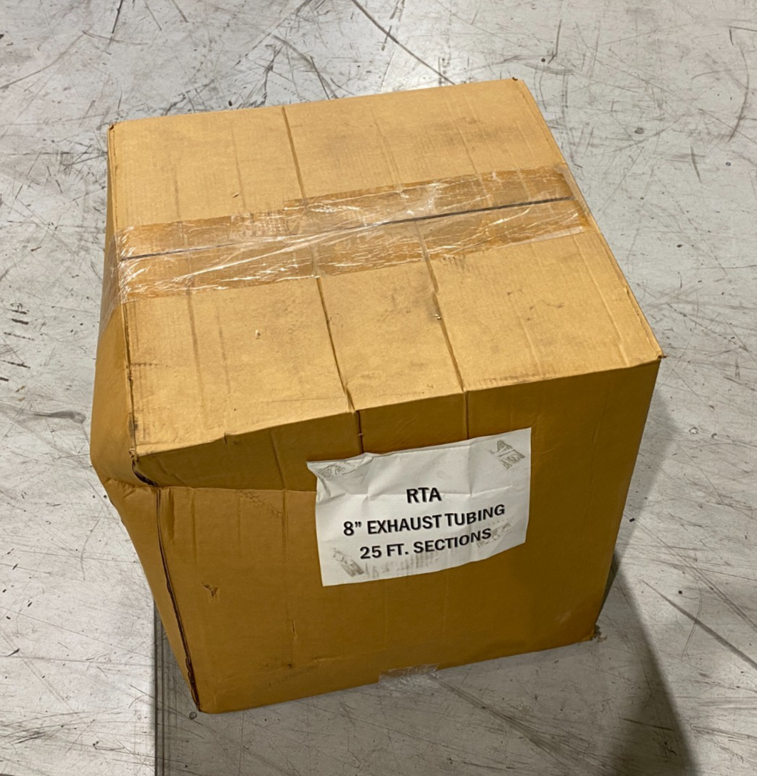 Flexaust 8901080000 Flexible Air Hose 8" ID Exhaust Tubing T-7W, 25 FOOT BOX - Maverick Industrial Sales