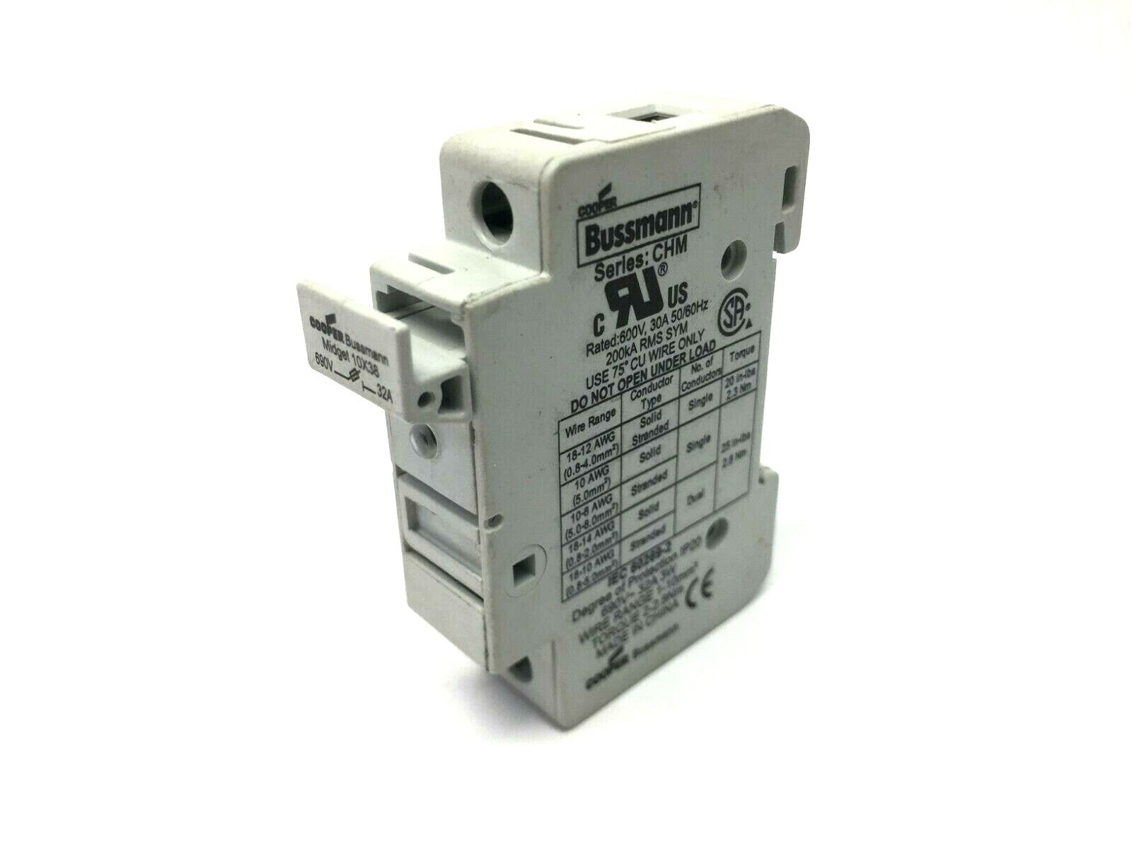 Midget 10X38 | Cooper Bussman Fuse Holder CHM - Used - Maverick Industrial Sales