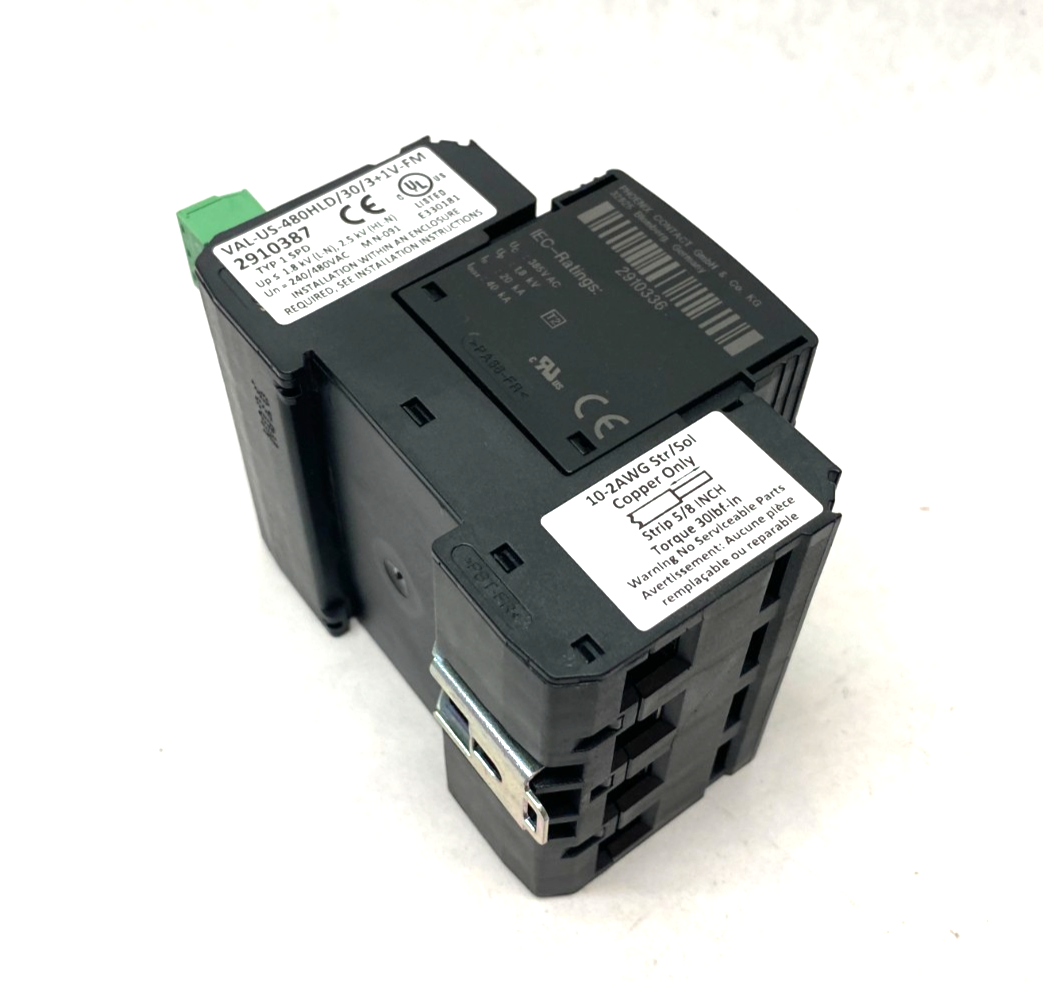 Phoenix Contact VAL-US-480HLD/30/3+1V-FM Surge Protection Device 4-Chan 2910387 - Maverick Industrial Sales