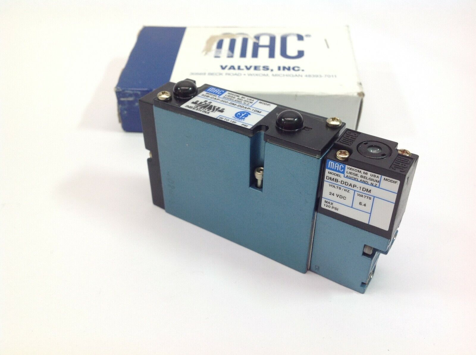 Mac Valves 92B-CAF-000-DM-DDAP-1DM Solenoid Valve 20-120 PSI - Maverick Industrial Sales
