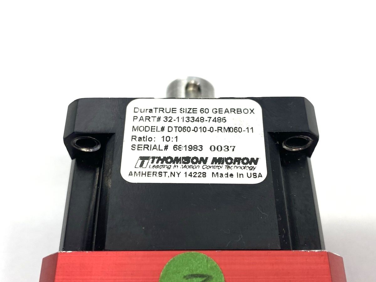Thomson Micron DT060-010-0-RM060-11 DuraTRUE Gearbox Size 60, 32-113348-7486 - Maverick Industrial Sales