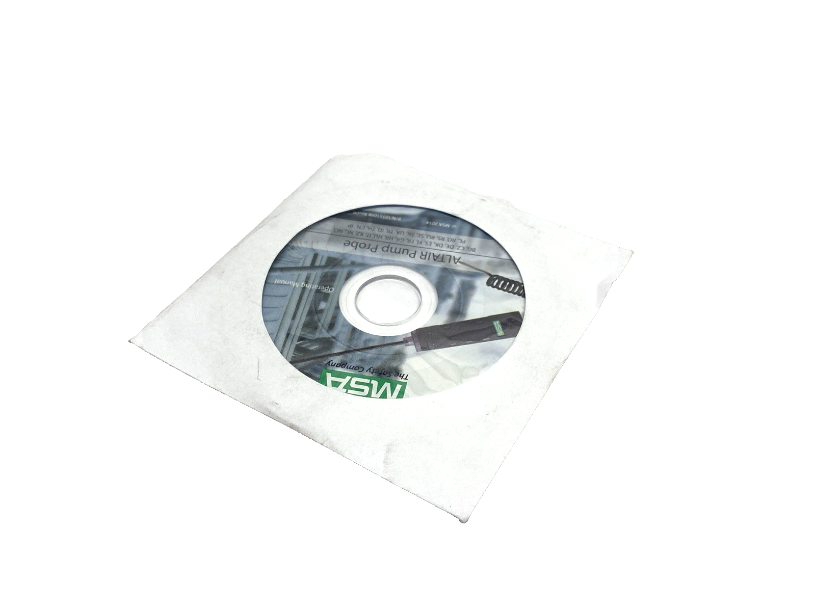 10151098 | MSA Rev 08 ALTAIR Pump Probe Operating Manual CD - Used - Maverick Industrial Sales