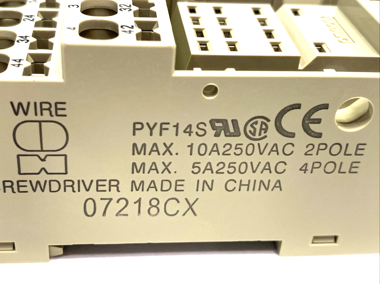 Omron PYF14S Relay Socket/Base 14-Pin - Maverick Industrial Sales