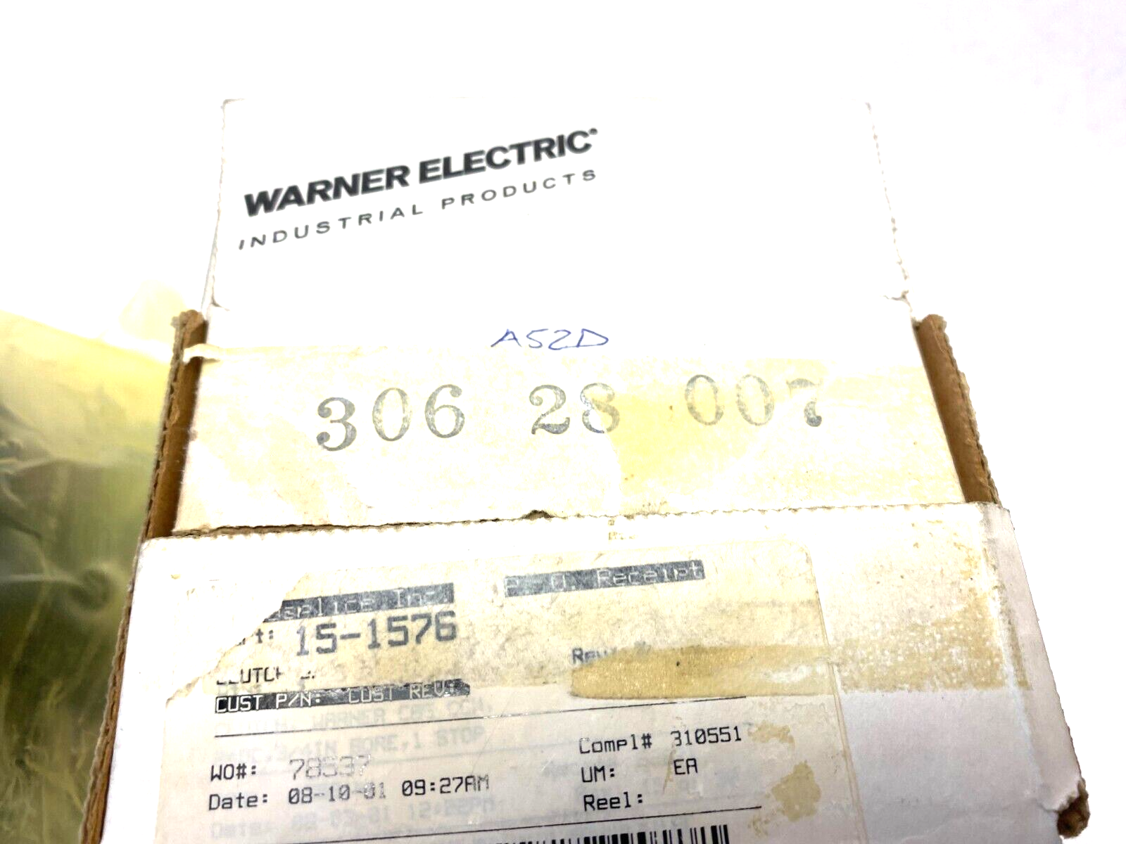 Warner Electric 306-28-007 Solenoid Operated Clutch Brake Wrap Spring Hub Input - Maverick Industrial Sales