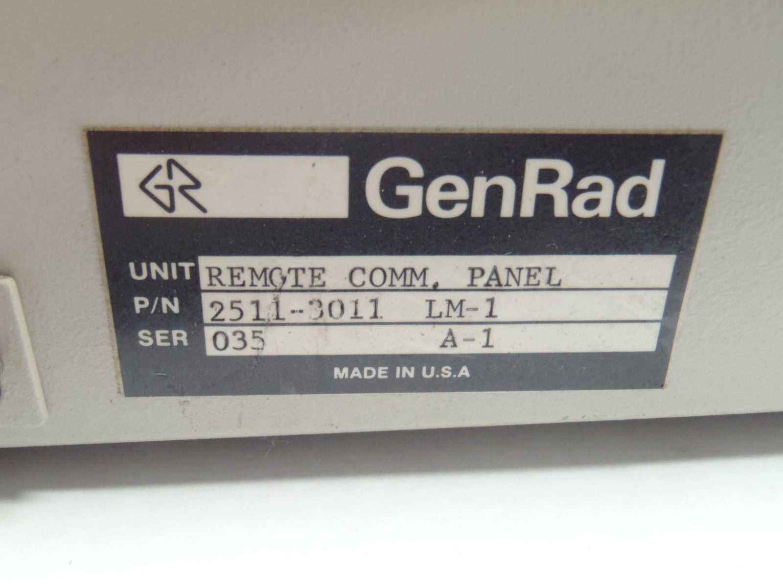 2511-3011 | GR GenRad LM-1 Ser 035 Remote Communication Panel 16 Channel - Used - Maverick Industrial Sales
