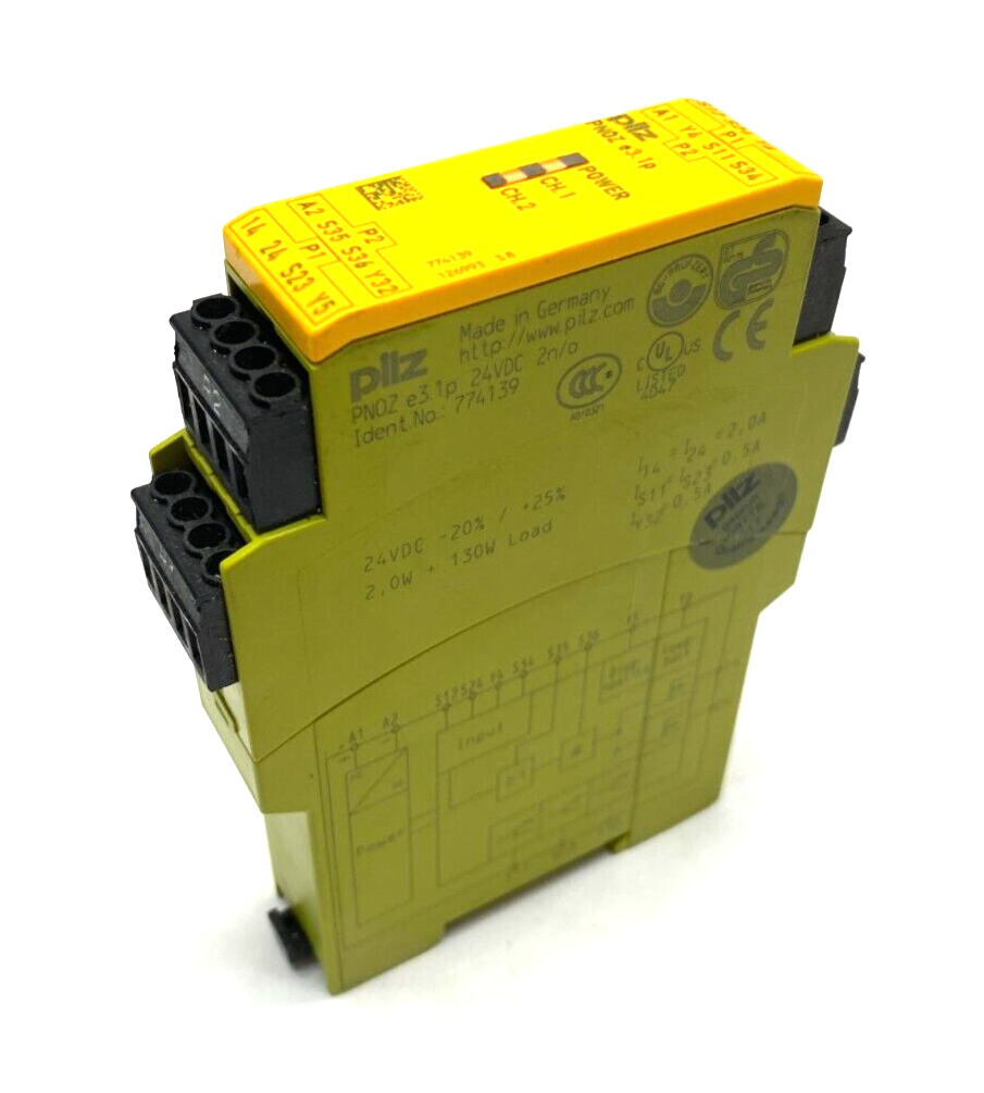 Pilz PNOZ e3.1p 24VDC 2n/o Standalone Safety Relay 2-Channel Auto-Start 774139 - Maverick Industrial Sales