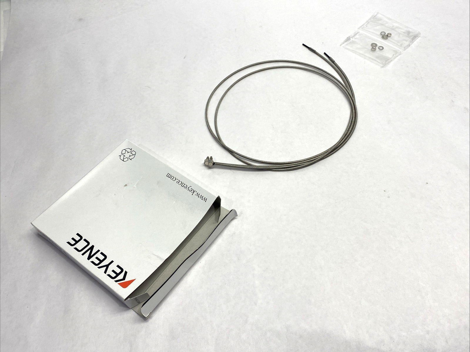 Keyence FU-77TG Fiber Optic Unit Thrubeam Sensor M4 1m Length - Maverick Industrial Sales