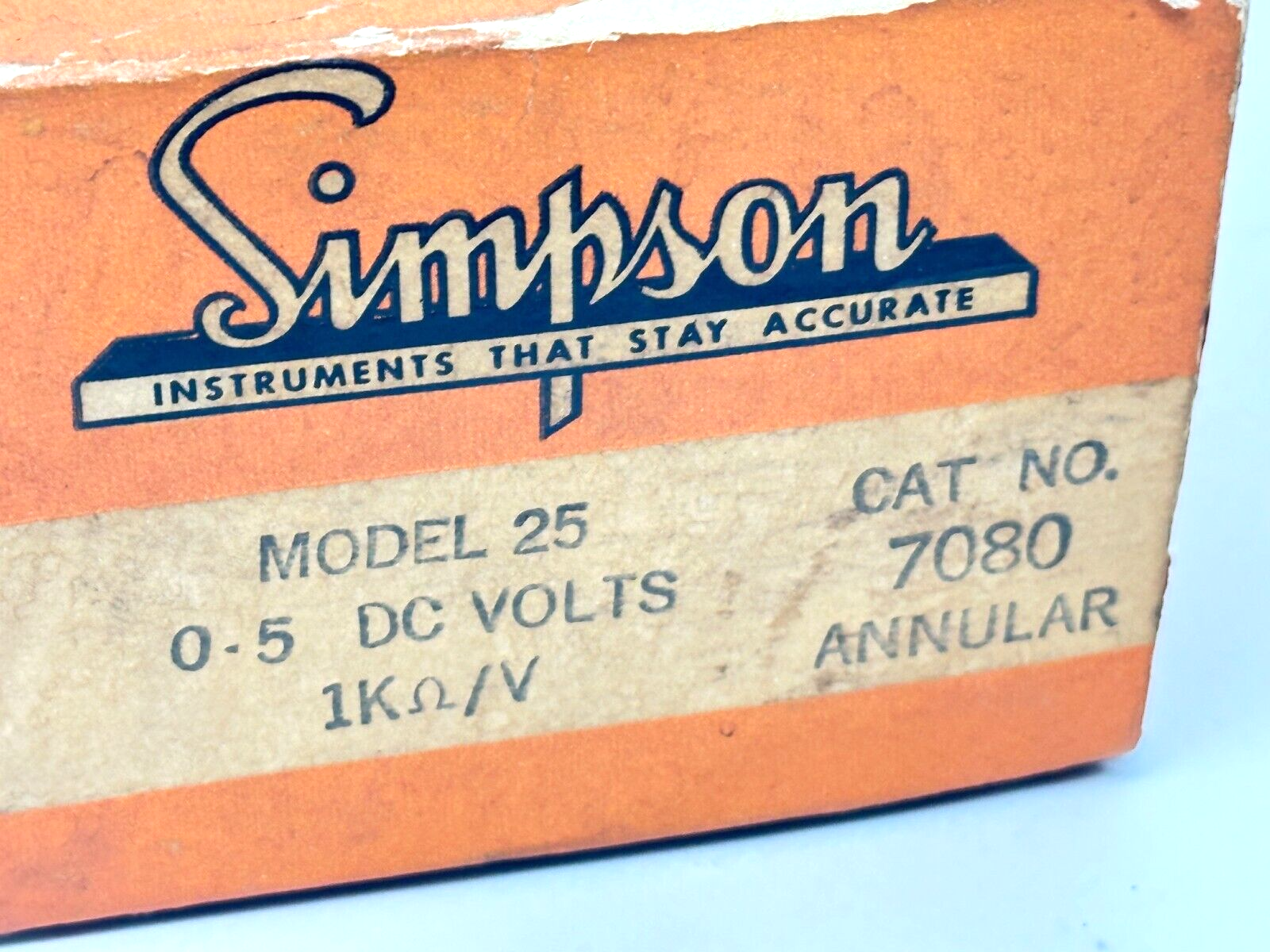 Simpson 7080 Model 25 3.5" Analog Panel Meter Round 0-5VDC - Maverick Industrial Sales