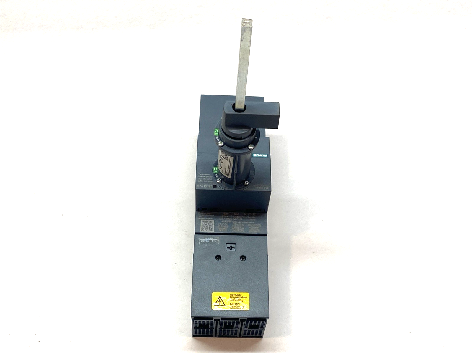 Siemens 3VA5110-1BB31-0AA0 Circuit Breaker w/ 3VA9137-0FK31 Operator NO HANDLE - Maverick Industrial Sales