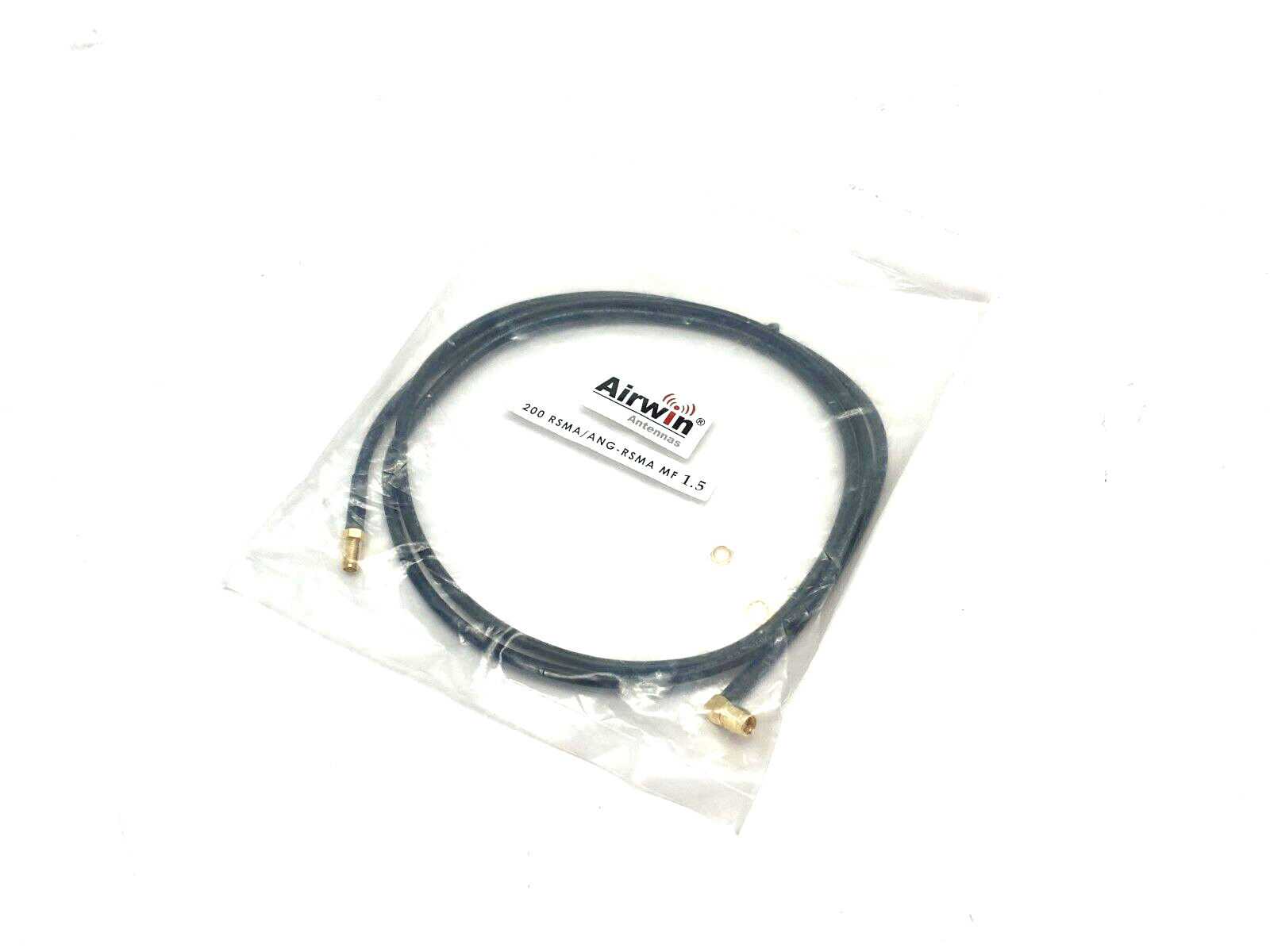 Airwin Antennas 200 RSMA/ANG-RSMA MF 1.5 Angled Coaxial Connection Cordset - Maverick Industrial Sales