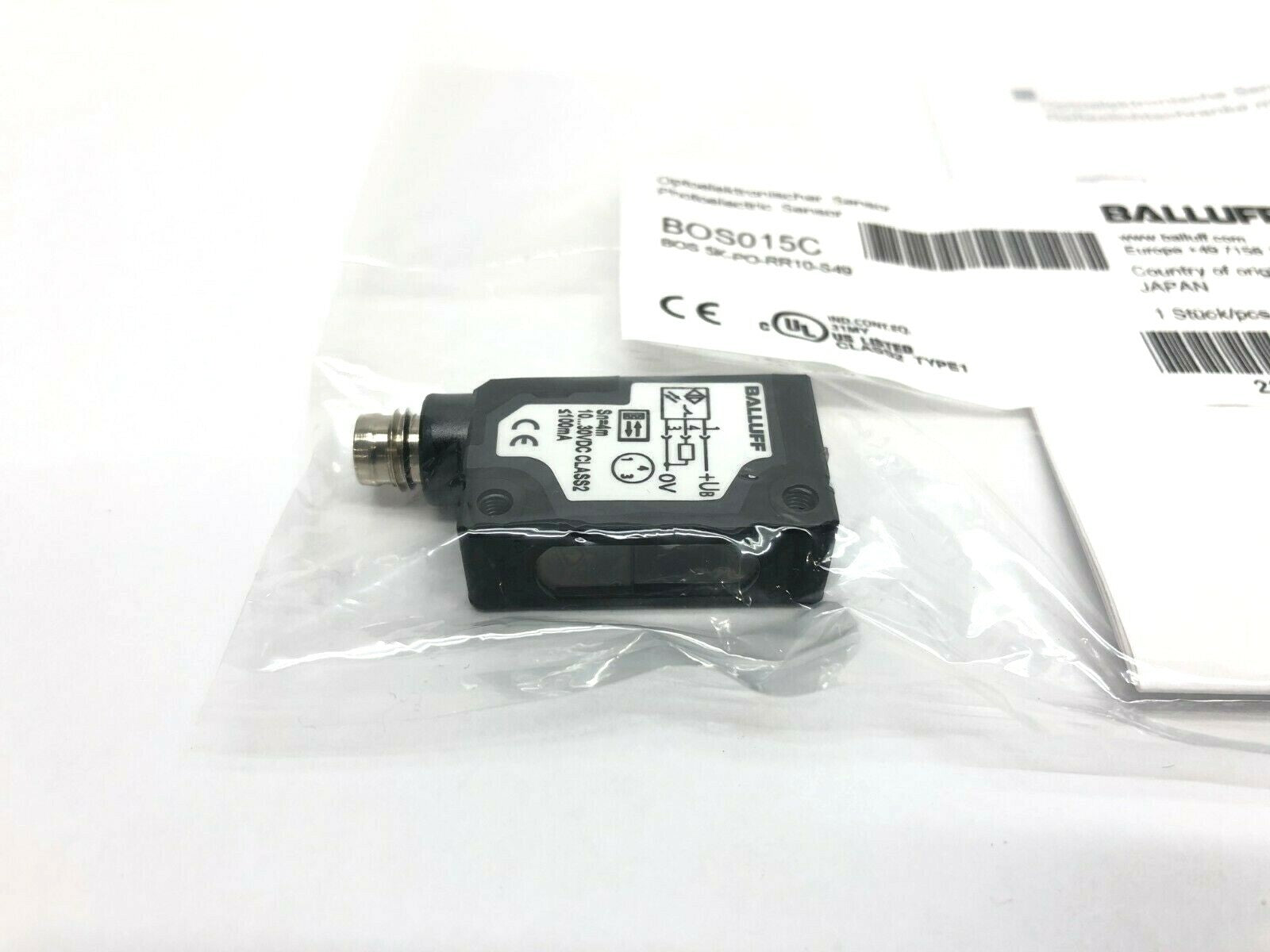 Balluff BOS015C Retroreflective Sensor BOS 5K-PO-RR10-S49 - Maverick Industrial Sales