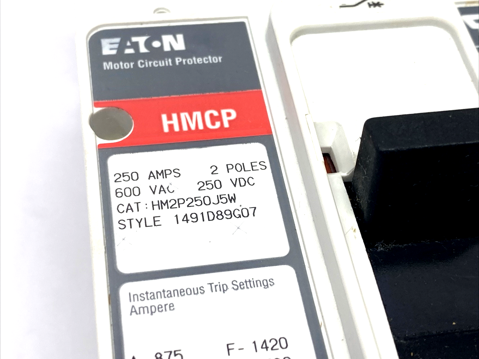 Eaton HM2P250J5W Series C Motor Circuit Protector 250A 600VAC CHIPPED CORNER - Maverick Industrial Sales