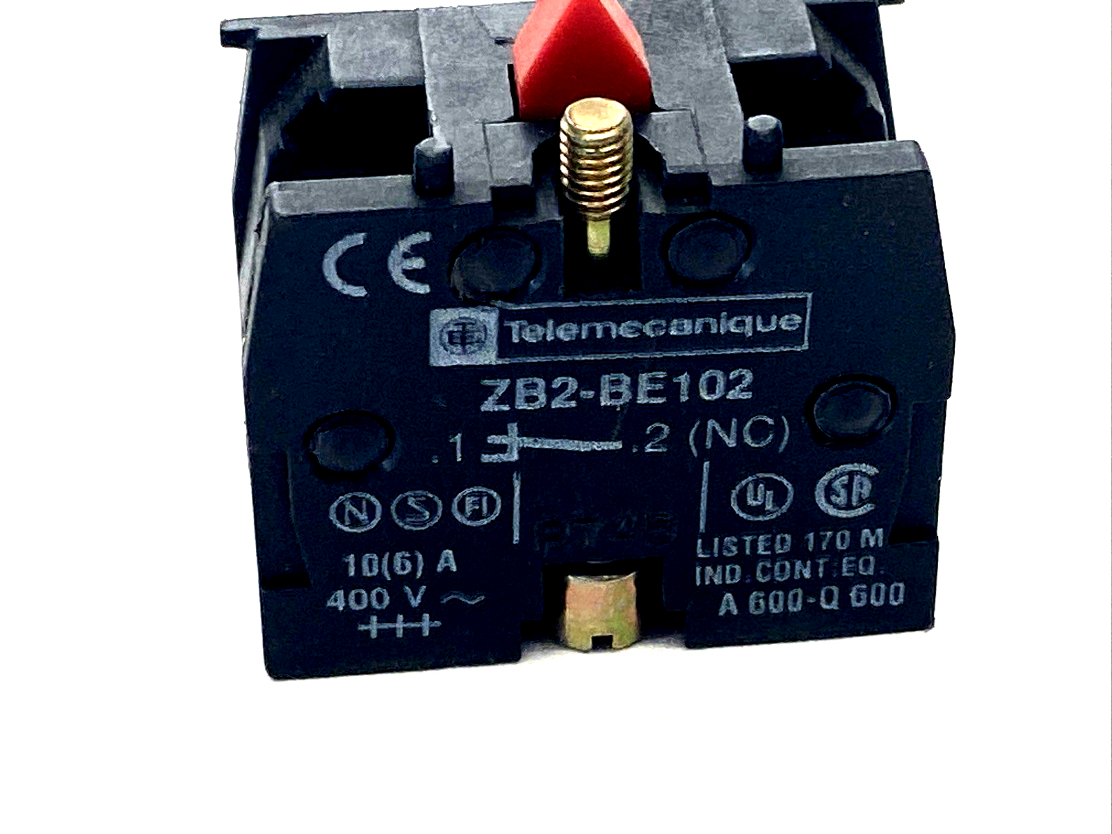 Telemecanique ZB2-BE102 Single Contact Block For 22mm Pushbutton 1NC 6A LOT OF 5 - Maverick Industrial Sales