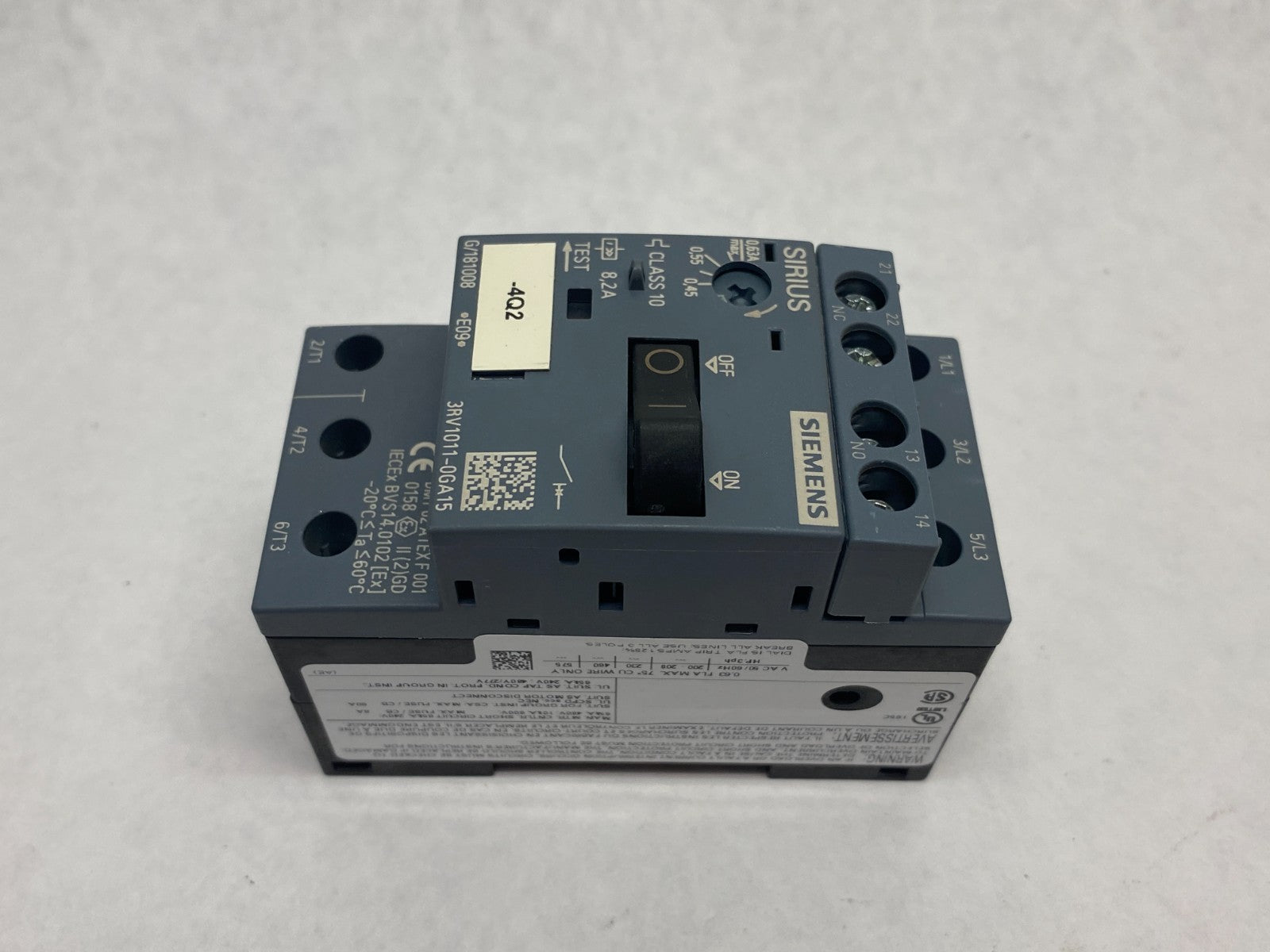 Siemens 3RV1011-0GA15 Sirius Motor Protection Circuit Breaker Class 10 - Maverick Industrial Sales
