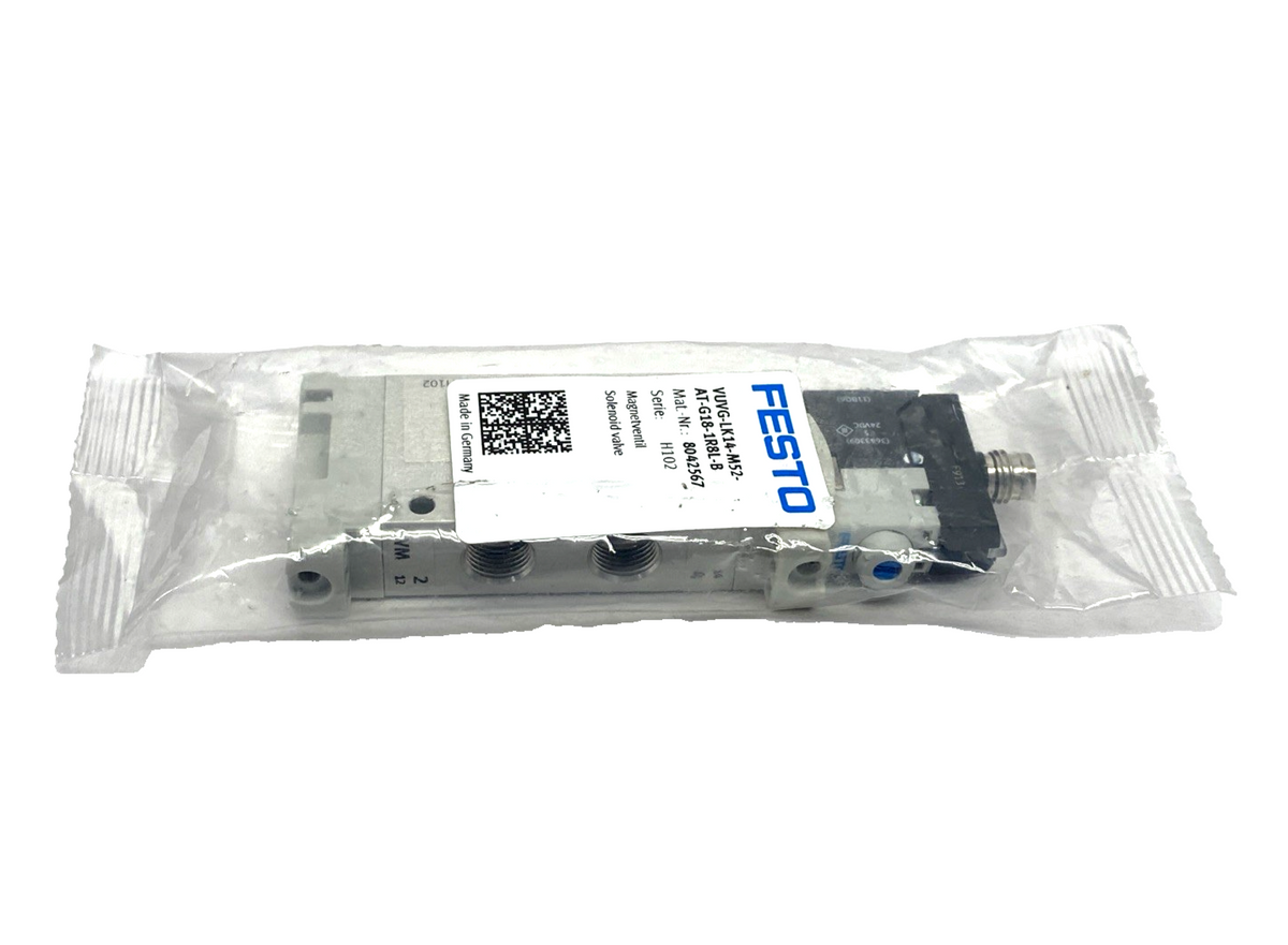 VUVG-LK14-M52-AT-G18-1R8L-B | Festo Solenoid Valve G1/8 24VDC 8042567 - New - Maverick Industrial Sales