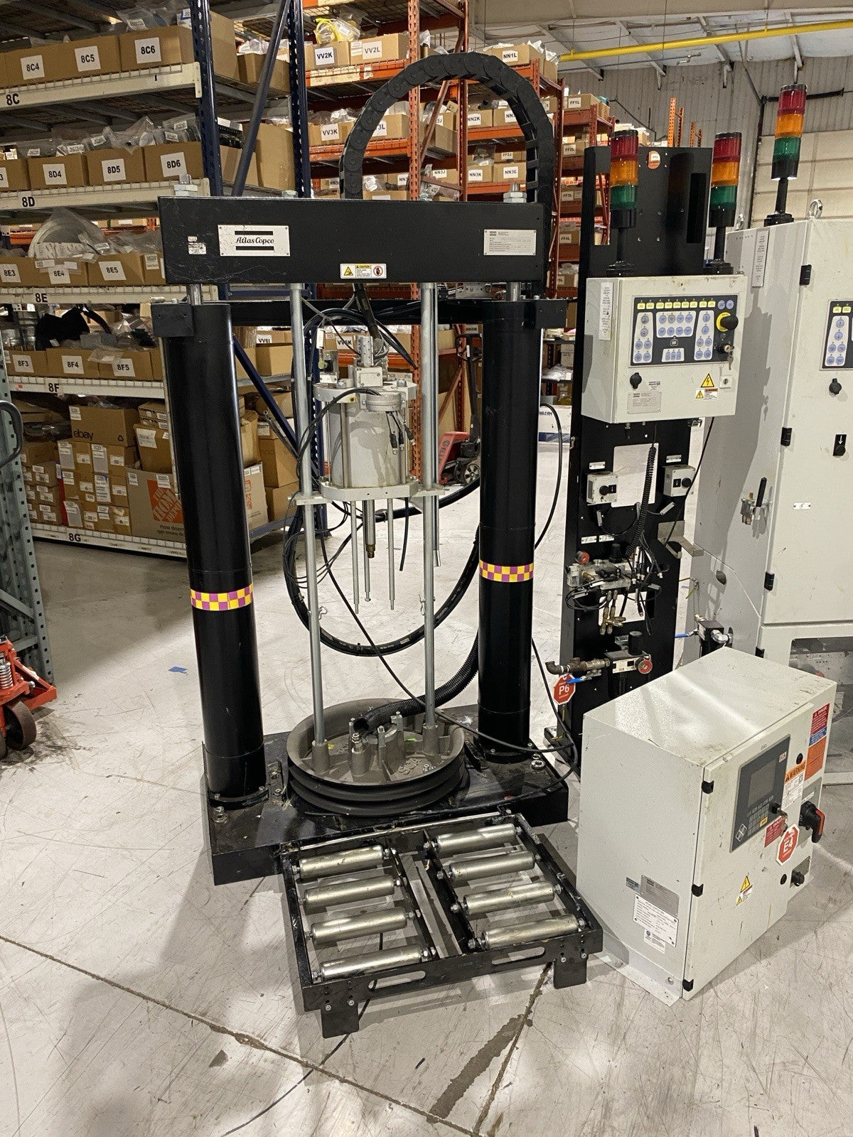 Atlas Copco SCA Adhesive Drum Dispensing System, Pumps and Controls - Maverick Industrial Sales