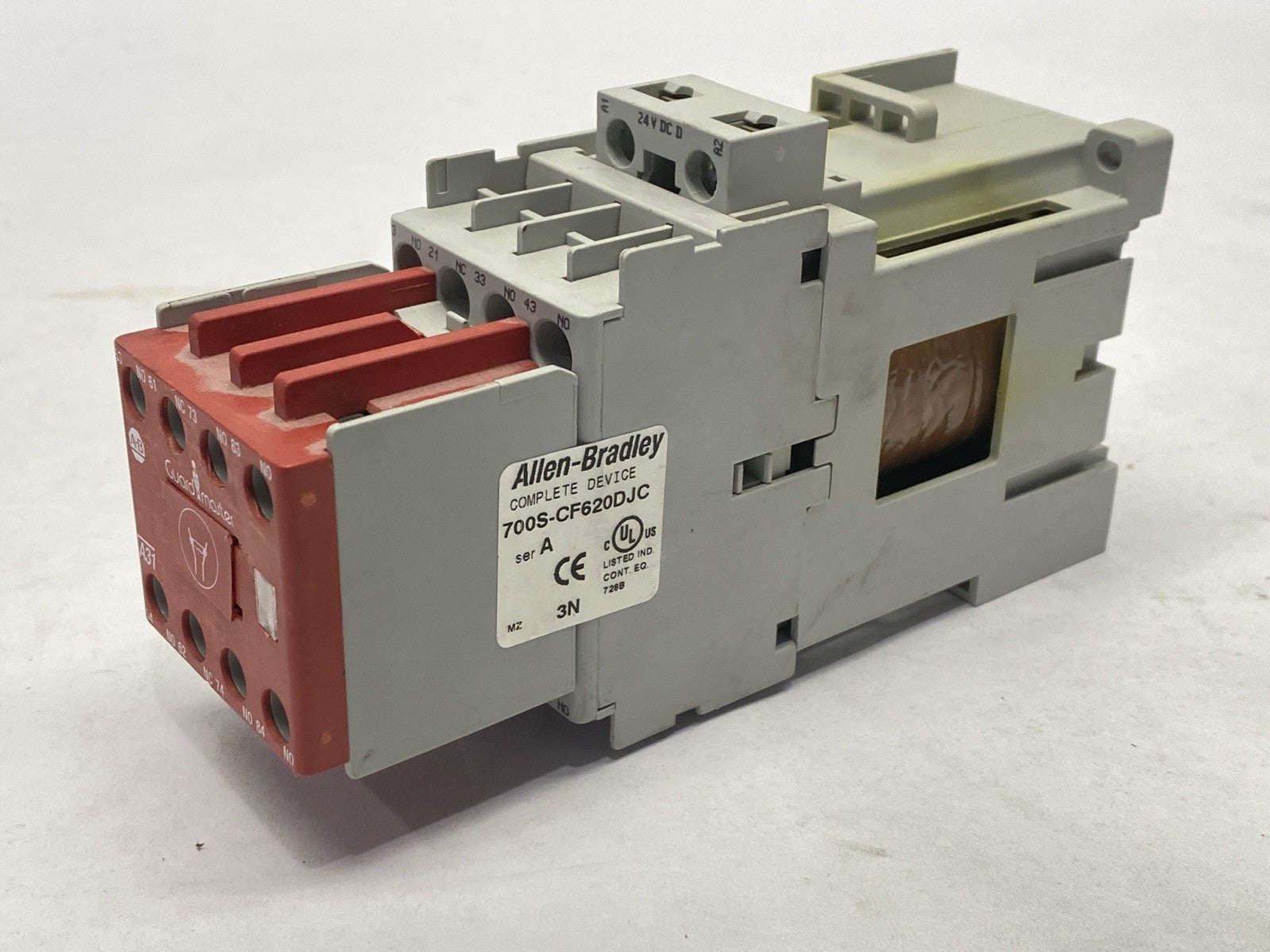 700S-CF620DJC | Allen Bradley Ser A Safety Control Relay 25A 600VAC 24VDC Coil - For parts or not working - Maverick Industrial Sales