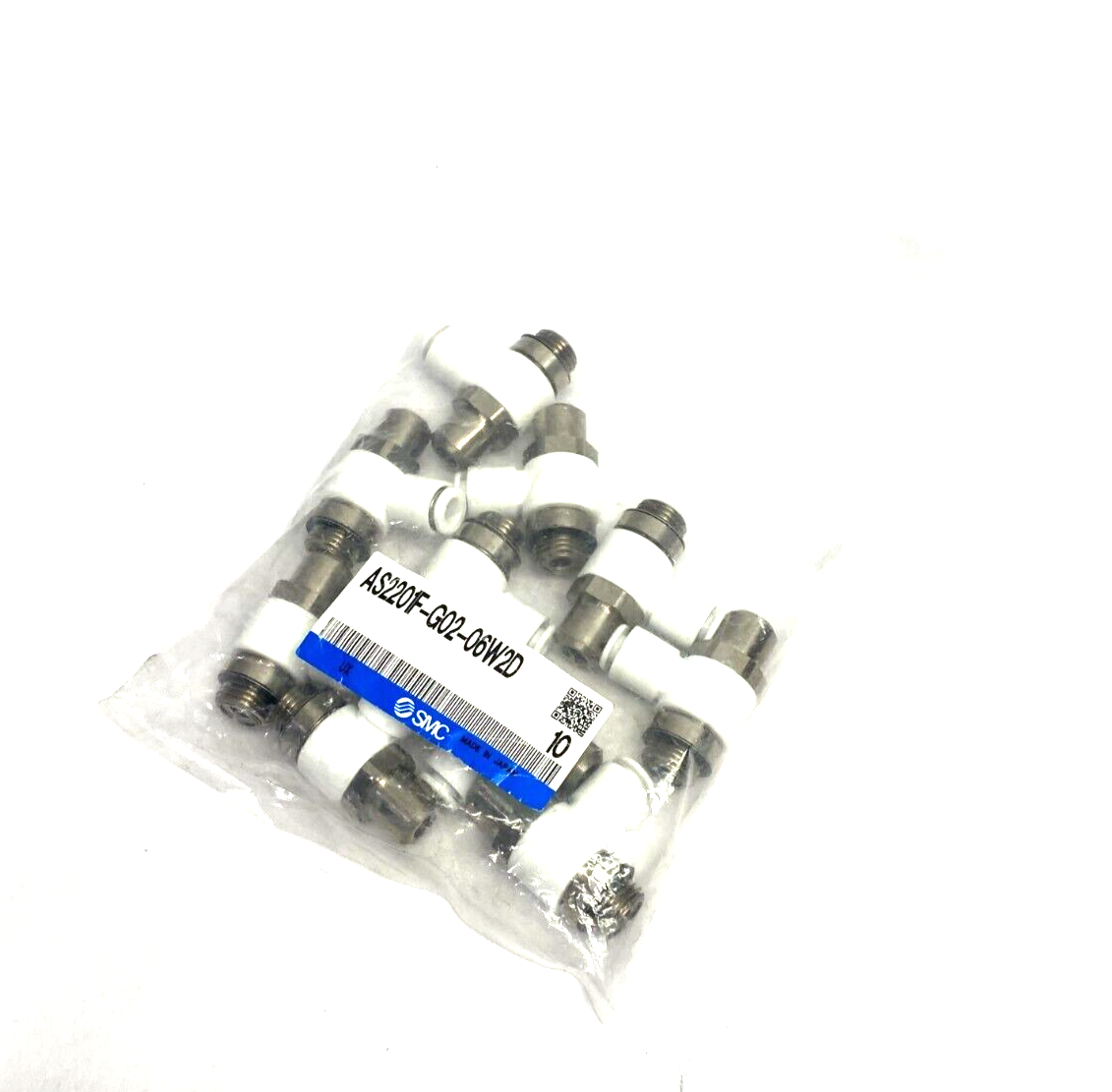 SMC AS2201F-G02-06W2D Flame Resistant Flow Control Valve 1/4" PKG OF 10 - Maverick Industrial Sales