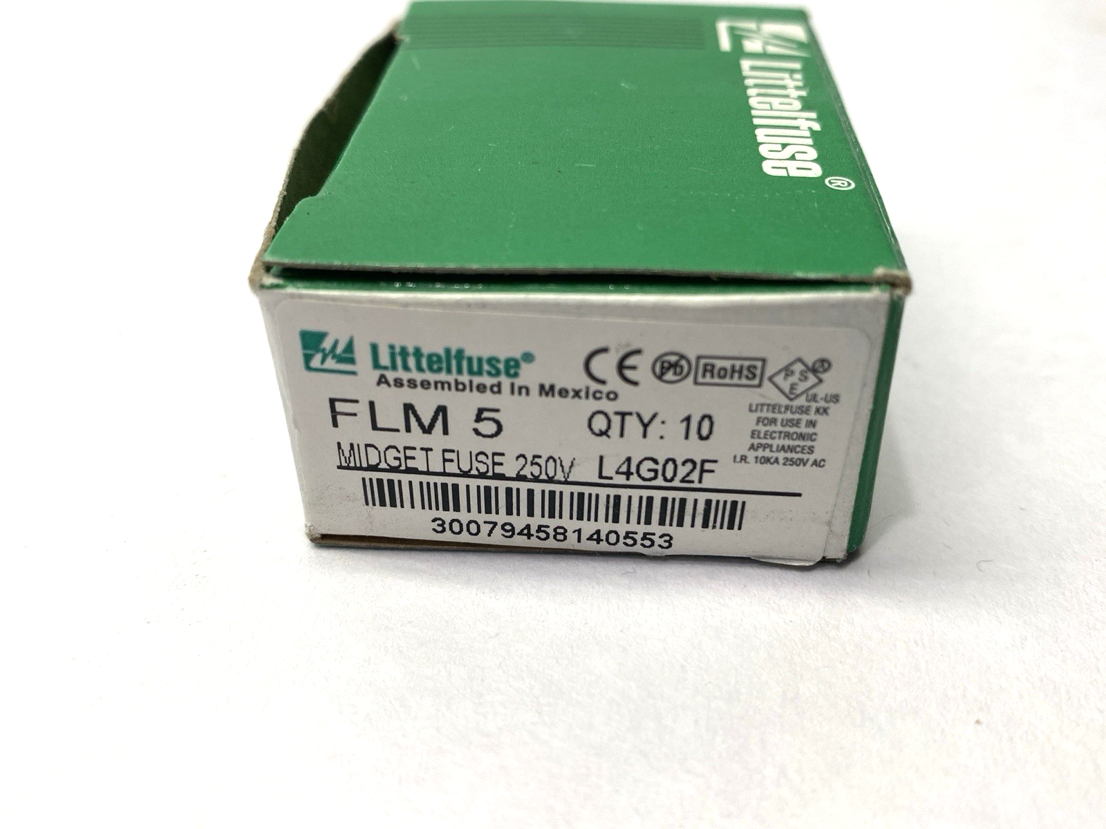 Littelfuse FLM005 Time Delay Midget Fuse Class CC 250V 5A BOX OF 10 - Maverick Industrial Sales