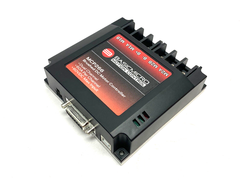 Basicmicro MCP266 Dual 60A, 60VDC Advanced Brushed DC Motor Controller - Maverick Industrial Sales