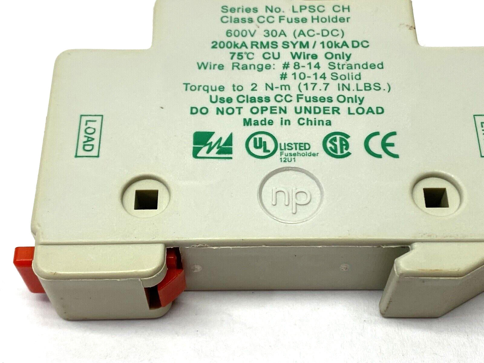 Littlefuse LSPC CH Fuse Holder 1-Pole w/ Fuses 600V 30A LOT OF 3 - Maverick Industrial Sales