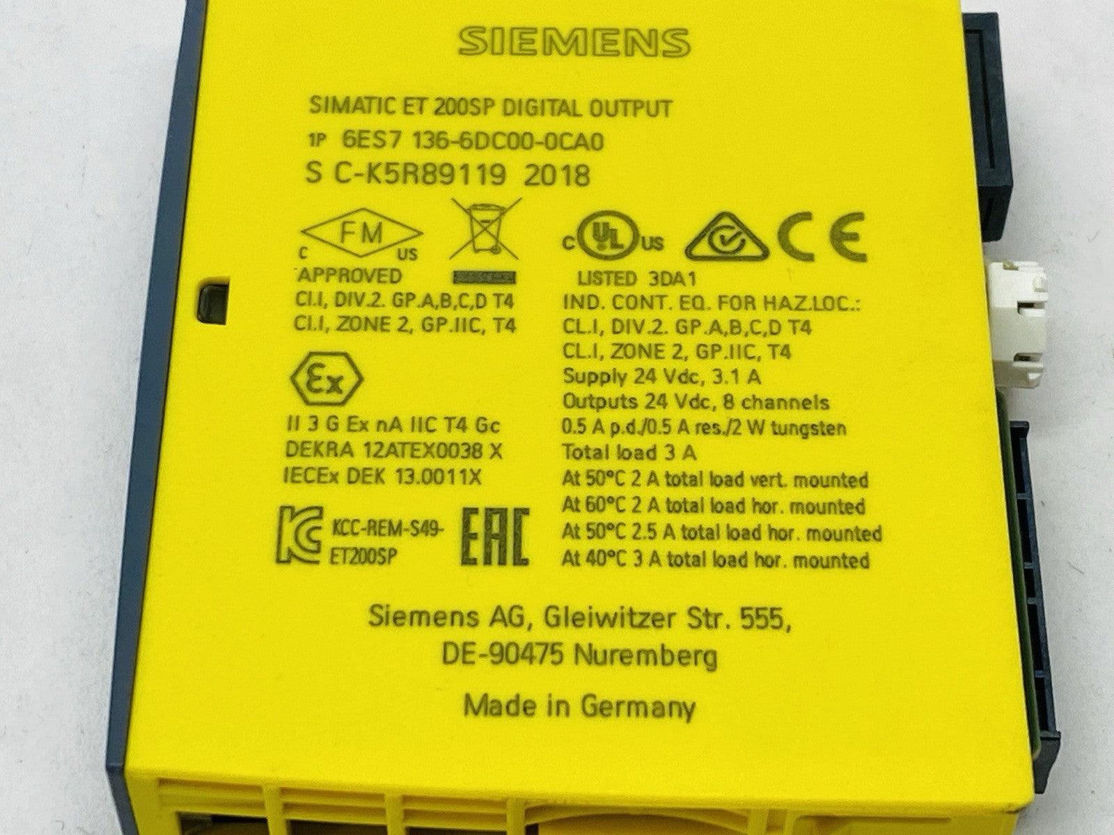 Siemens 6ES7 136-6DC00-0CA0 SIMATIC ET 200SP Digital Output Module - Maverick Industrial Sales