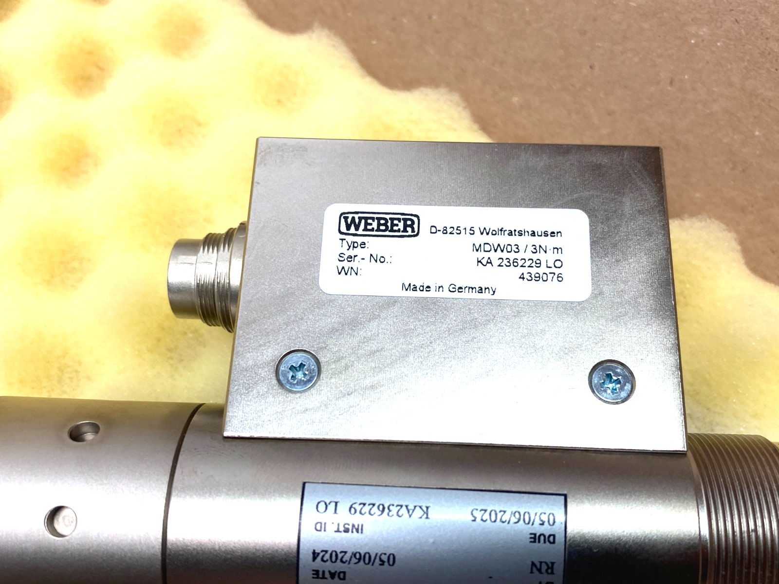 Weber mDW03/3Nm Dynamic Transducer 439076 - Maverick Industrial Sales