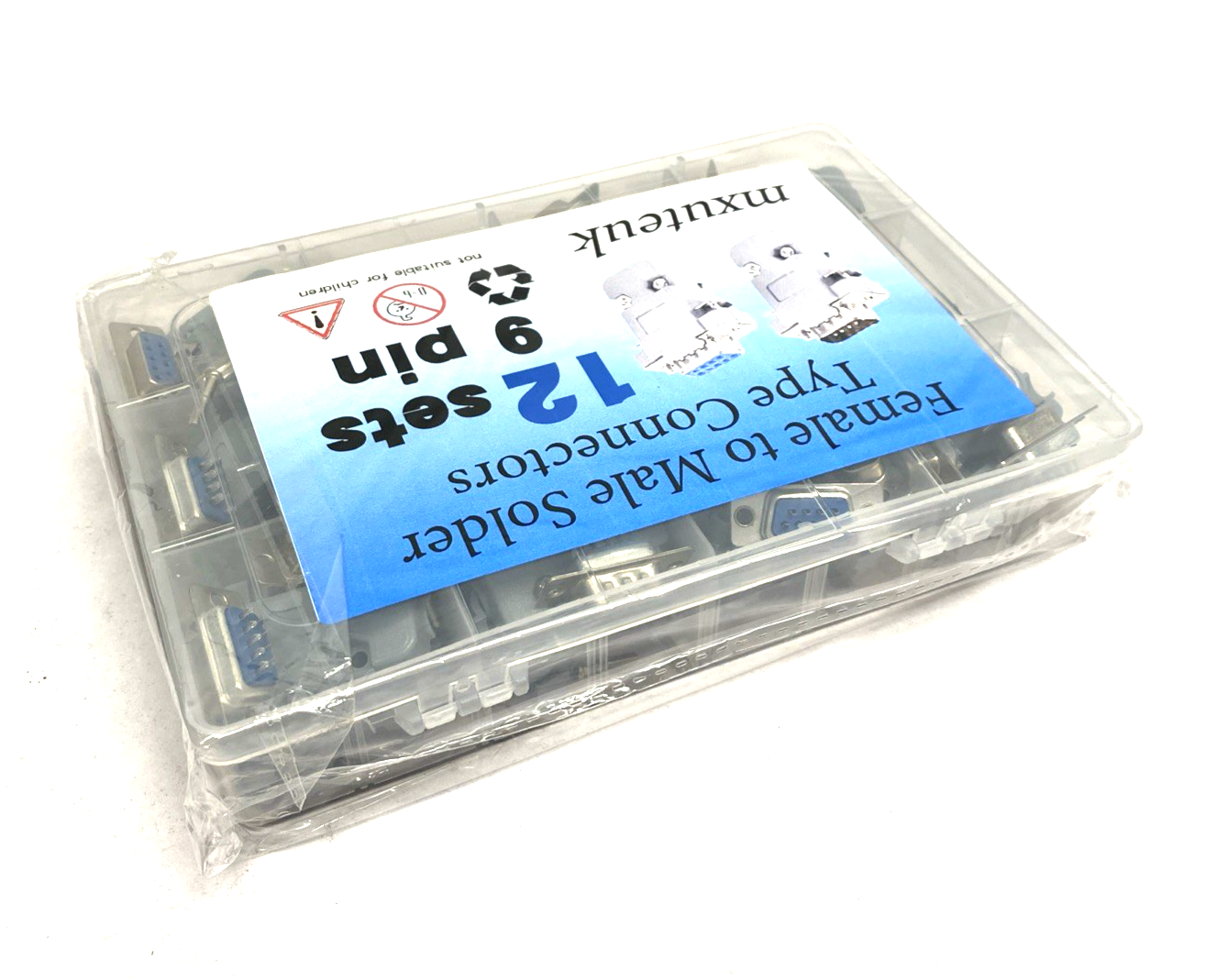 Mxuteuk X002X2OKOB Female - Male Solder Type Connector DB9 MX-DB9 12 Sets 24 Pcs - New - Maverick Industrial Sales