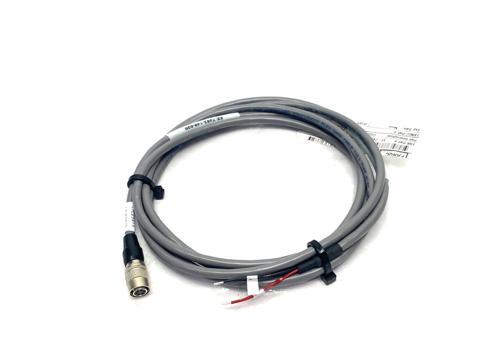 EE-7453-140-020 | Fanuc GigE Camera Power Cable Single End 24VDC - New – Open Box - Maverick Industrial Sales