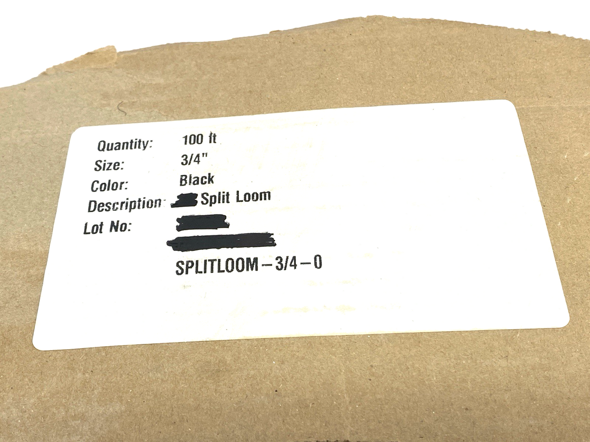 Split Wire Loom Tubing 3/4", Black 4lb TOTAL - Maverick Industrial Sales