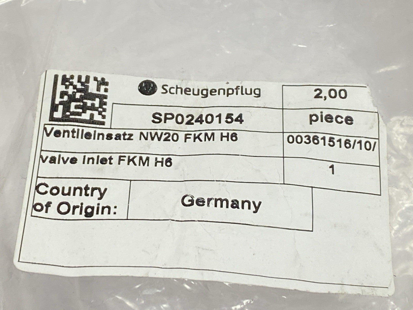 Scheugenpflug SP0240154 Valve Inlet Kit NW20 FKM H6 - Maverick Industrial Sales
