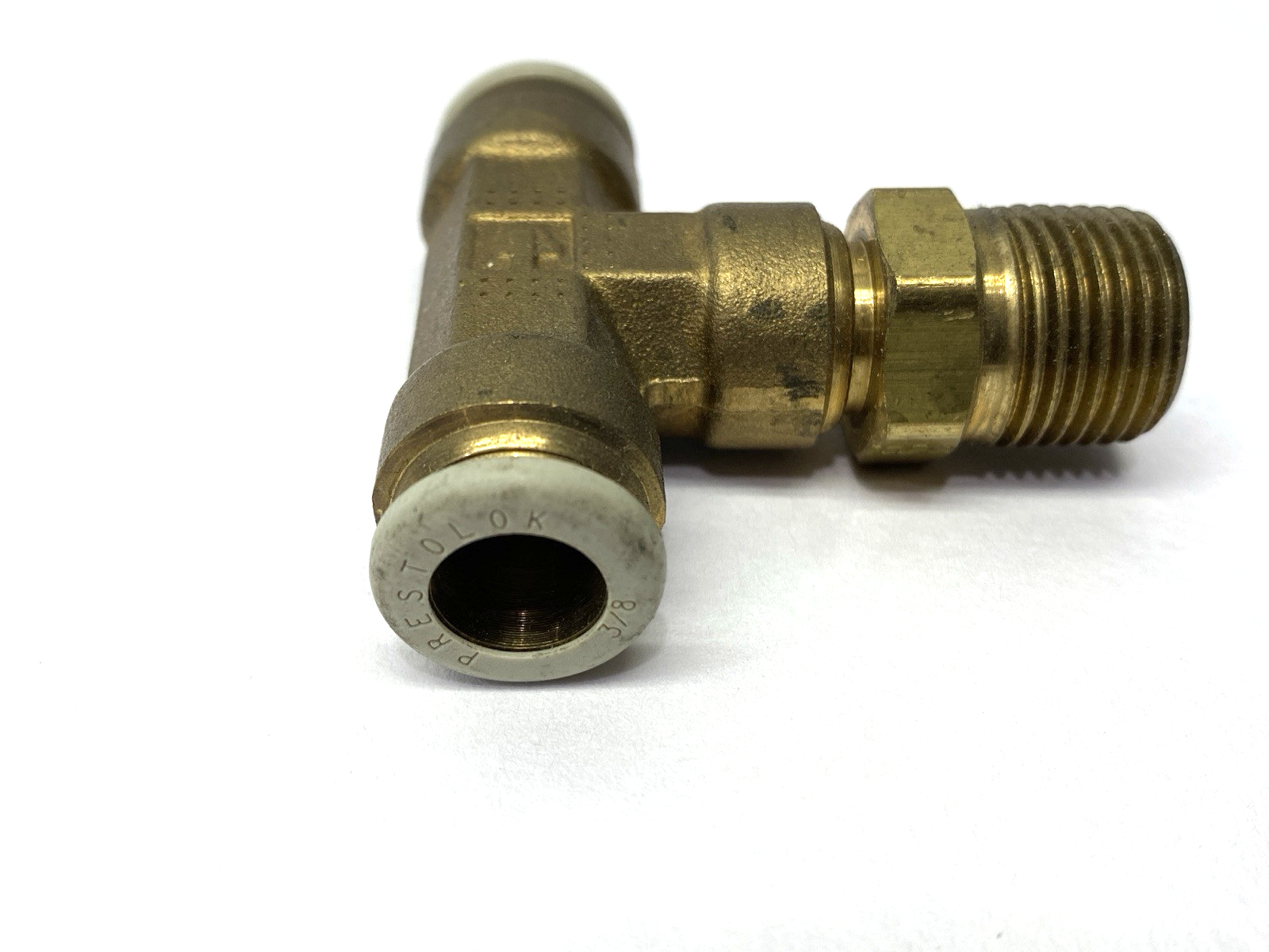 Parker 172PTC-6-6 Prestolok Tee Fitting Push to Connect 3/8" x Male NPT 3/8" - Maverick Industrial Sales
