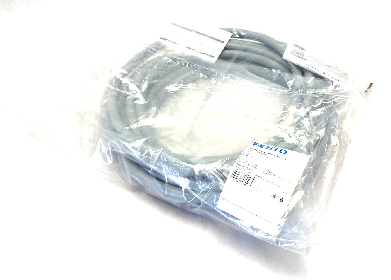 Festo NEBM-M23G15-EH-10-Q9N-R3LEG14 Motor Extension Cable 10m Length 5251384 - Maverick Industrial Sales