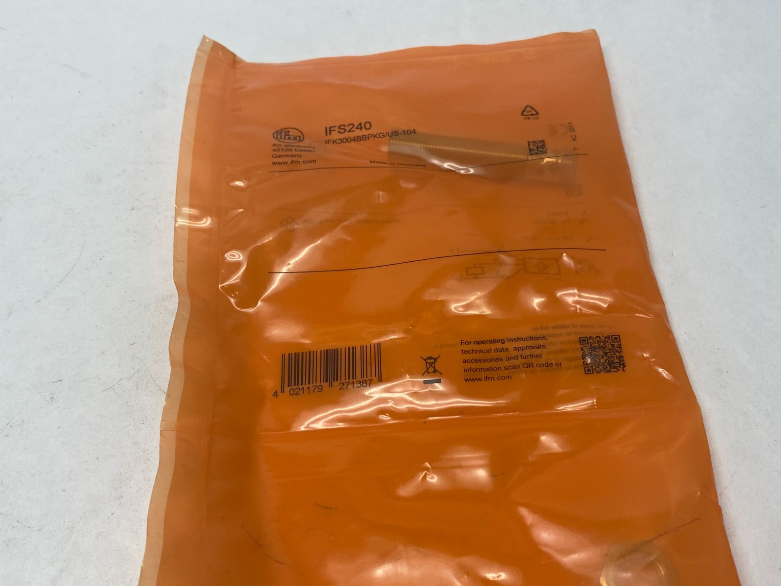 Ifm IFS240 Inductive Proximity Sensor M12 Body 4mm Range IFK3004BBPKG/US-104 - Maverick Industrial Sales