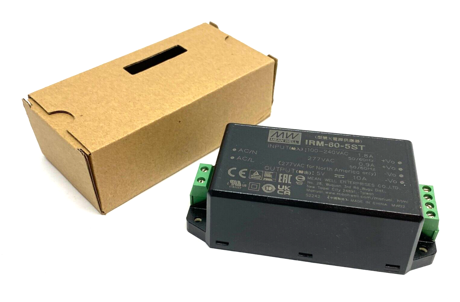Meanwell IRM-60-5ST AC/DC Power Supply Converter Single Output 5V@10A 50W - Maverick Industrial Sales