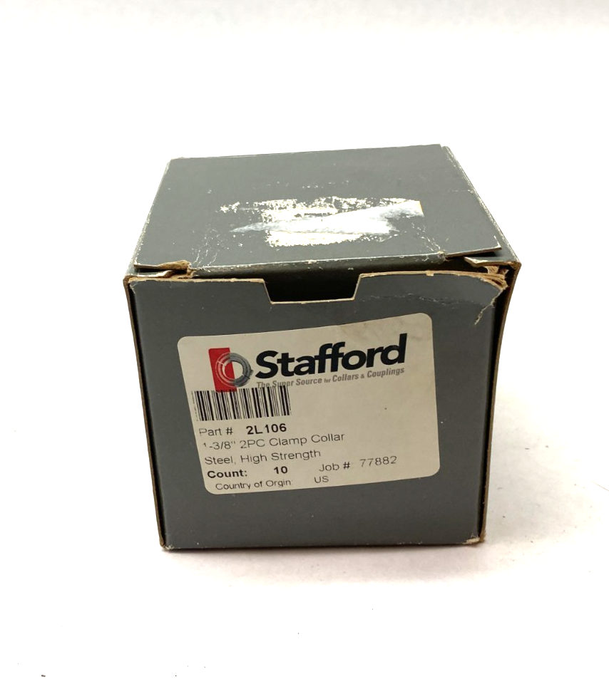 Stafford 2L106 2-Piece Clamping Collar 1-3/8" Steel, High Strength, BOX OF 2 - Maverick Industrial Sales