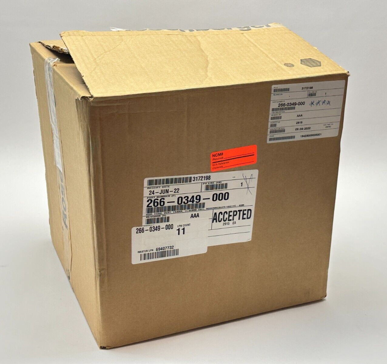Rosenberger 59S11G-40M Fakra Vertical Coax HDR 11.65mm Tall 2915 QTY BOX - Maverick Industrial Sales