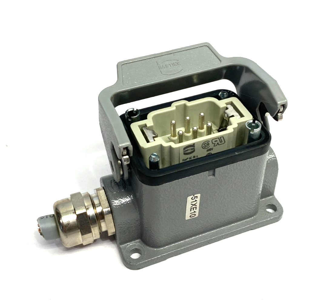 Harting 19300061250 Han 6 B-Base Surface-LC 1 Lever 1xM20 w/ 09330062601 Insert - Used - Maverick Industrial Sales