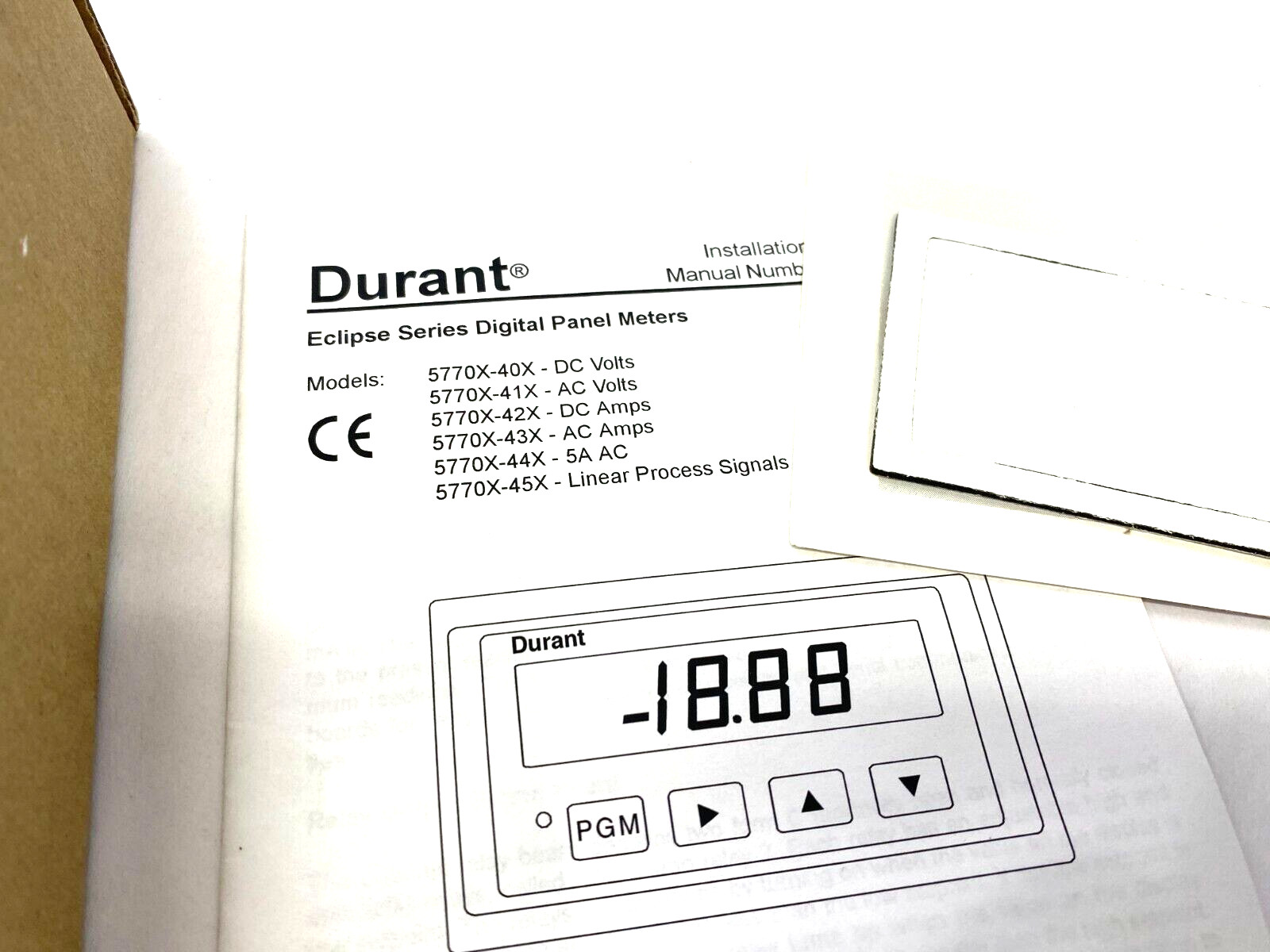 Eaton Durant 57701410 Eclipse Series AC Voltmeter-AC Power Panel Mount 57701-410 - Maverick Industrial Sales