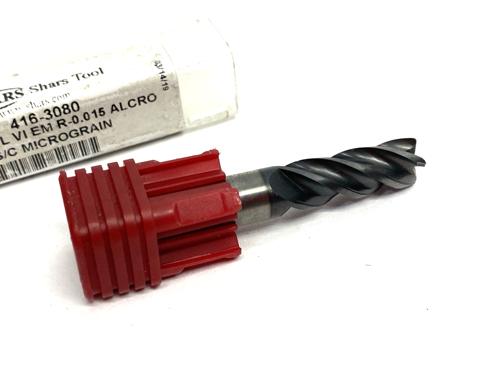 416-3080 | Shars Tool Square End Mill 3/8" 4-Flute VI EM 0.015 ALCRO - Used - Maverick Industrial Sales